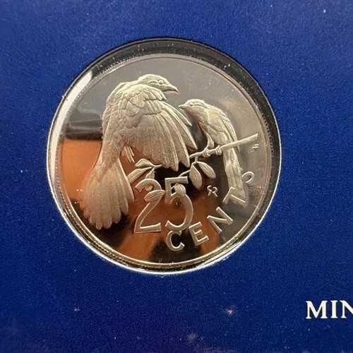 1976年 イギリス領ヴァージン諸島 プルーフコインセット。銀貨 1ドル