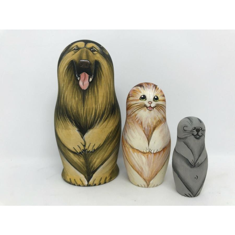 マトリョーシカ 3pcs Dog Nesting Doll 1 4 3 Wood Handmade Hand Carved Russian Ma Usdm 1213 Glossyオンラインストア 通販 Yahoo ショッピング