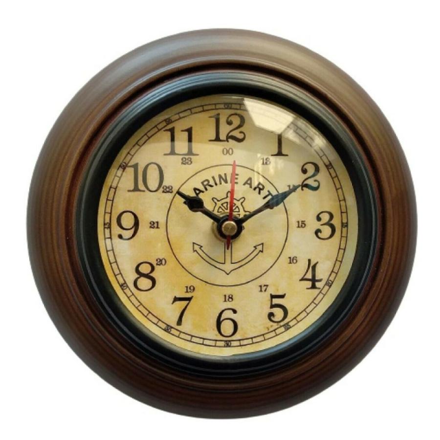 掛け時計 Wall Nautical Wooden Wall Unique Clock Wooden Wall Clock Style Clock Antique Usdm 491