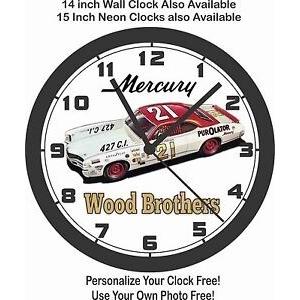 掛け時計 WOOD BROTHERS #21 PUROLATOR MERCURY NASCAR RACE CAR WALL CLOCK-FORD, C｜glossy-store