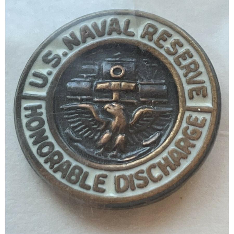 ピンバッジ U.S. Navy - Naval Reserve Honorable Discharge Lapel Button Pin Copper