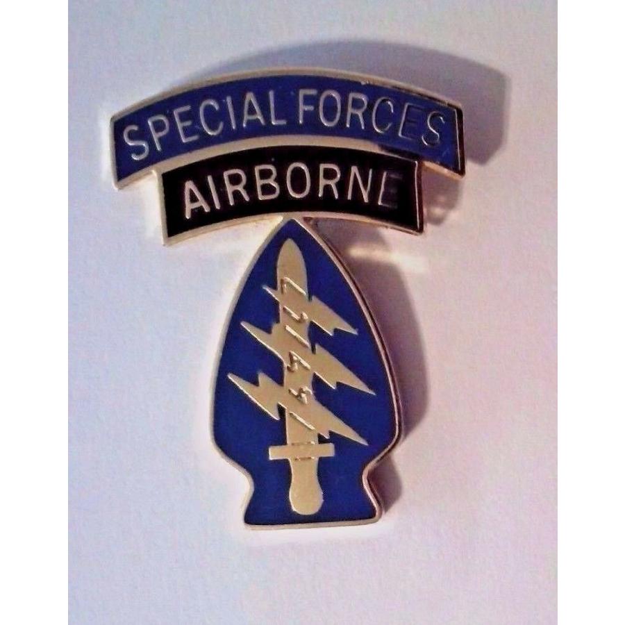 ピンバッジ U. S. Army Special Forces and Airborne Veteran Tab Hat Pin 8"