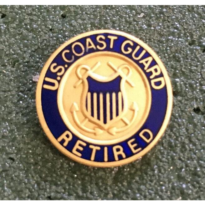 ピンバッジ COAST GUARD RETIRED w/USCG Logo 5/8” Hat Pin New