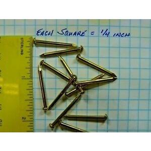 ピンバッジ 25 Solid brass 14 gauge x 1 inch escutcheon pin rivet steampunk sca