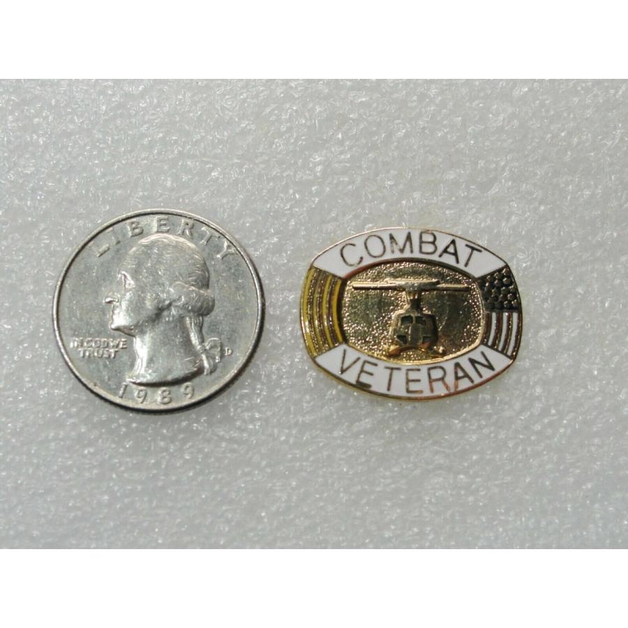 ピンバッジ Collectible VIETNAM WAR Hat Pin COMBAT VETERAN Helicopter w/ FLAGS Pi