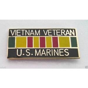 ピンバッジ VIETNAM VETERAN US MARINES Military Hat Pin 15630 HO