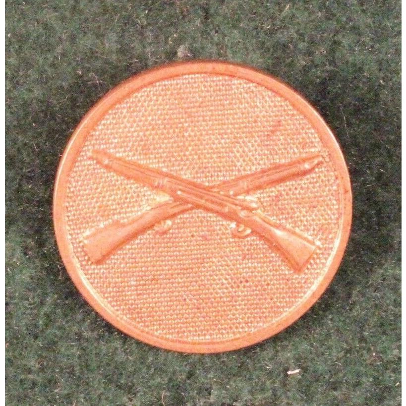 ピンバッジ Army Enlisted Collar Pin: Infantry - type I, gilt PIN back, 1920's