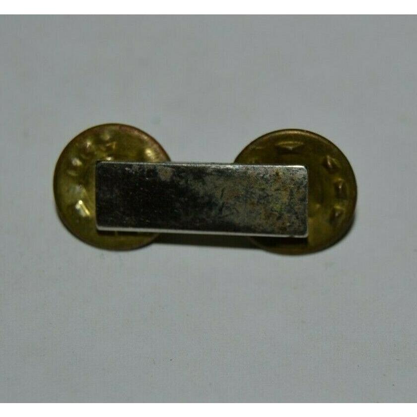 ピンバッジ Vintage US ARMY Worn Army Silver Tone Collar Bar Rank Pin