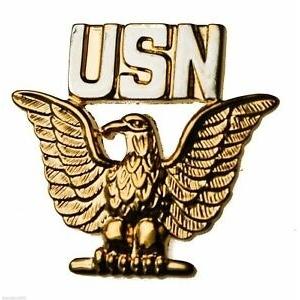 ピンバッジ USN Navy Eagle Two Tone Hat or Lapel Pin H14941 F4D35F