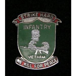ピンバッジ INFANTRY WE KILL FOR PEACE HAT PIN UP US MARINES VETERAN PLATOON COMP