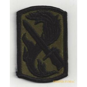 ピンバッジ 198TH INFANTRY BRIGADE BDE OD GREEN PATCH US ARMY VET PIN UP INFANTRY