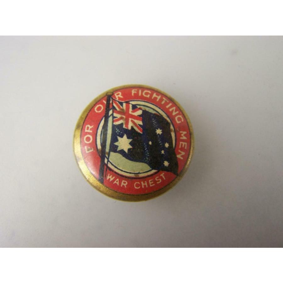 ピンバッジ Pin back badge c1910s WWI For our fighting men - War chest 3459