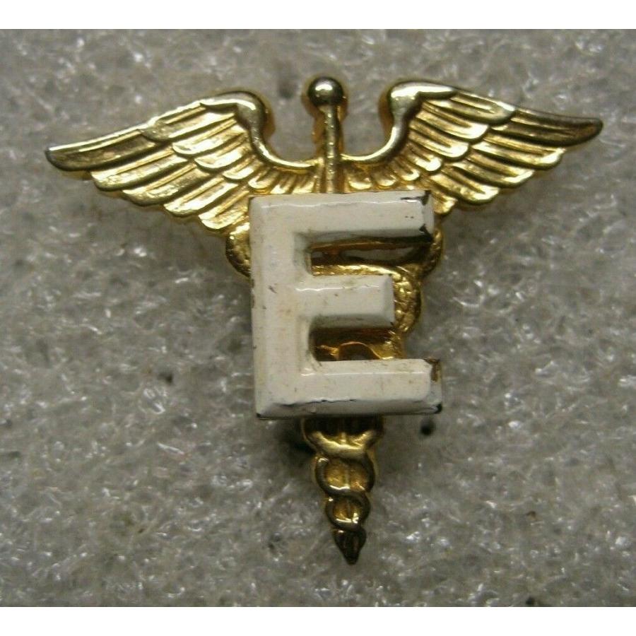 ピンバッジ /US Army Collar Pin E Evacuation Officer,1950s,Meyer
