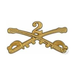 ピンバッジ ARMY 2ND CAVALRY GOLD LAPEL HAT PIN