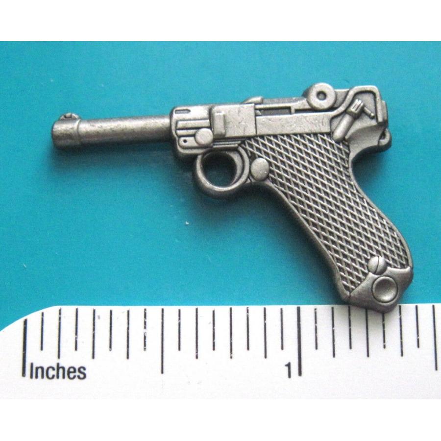 ピンバッジ 9mm luger pistol - hat pin , lapel pin , tie tac , hatpin GIFT BOXED