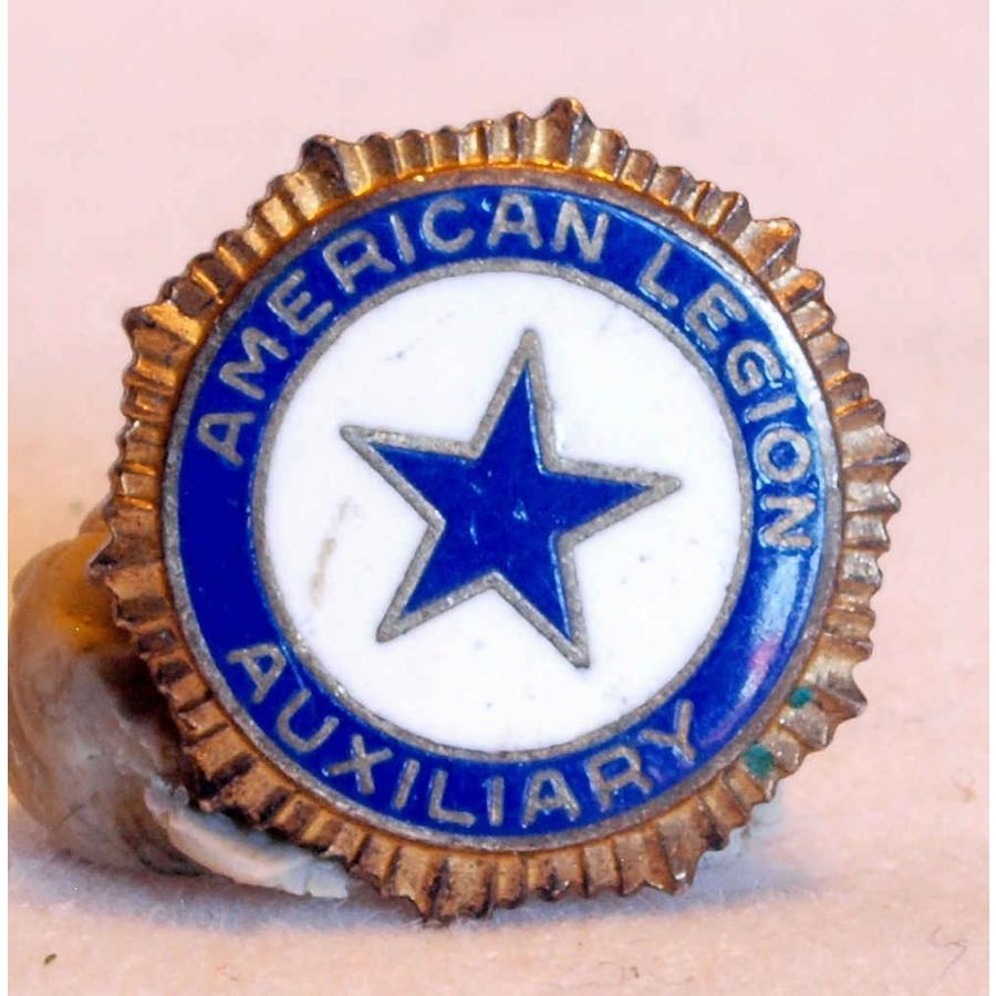 ピンバッジ VINTAGE ENAMELED STERLING SILVER AMERICAN LEGION AUXILIARY PIN W/1920