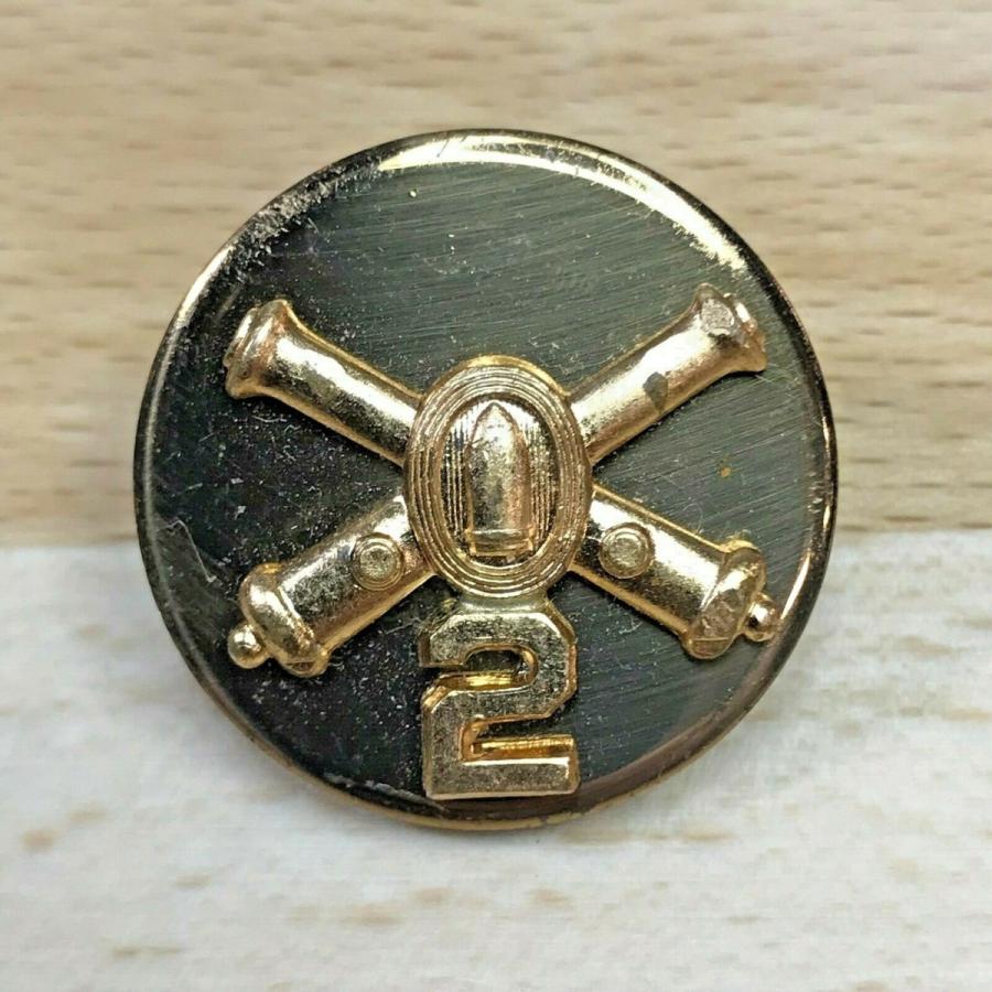 ピンバッジ WWII Era US Military Enlisted 2nd Coastal Artillery Screw Back Vintag
