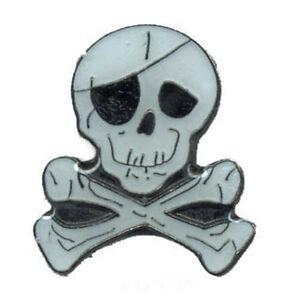 ピンバッジ Wholesale Lot of 12 Skull Crossbones w/ Eyepatch Lapel Hat Cap Pin US