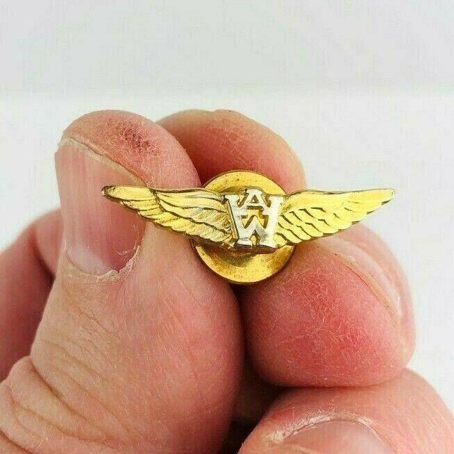 ピンバッジ AW or WA Wing Pin Possible US Army or US Air Force Date Unknown *Ka54