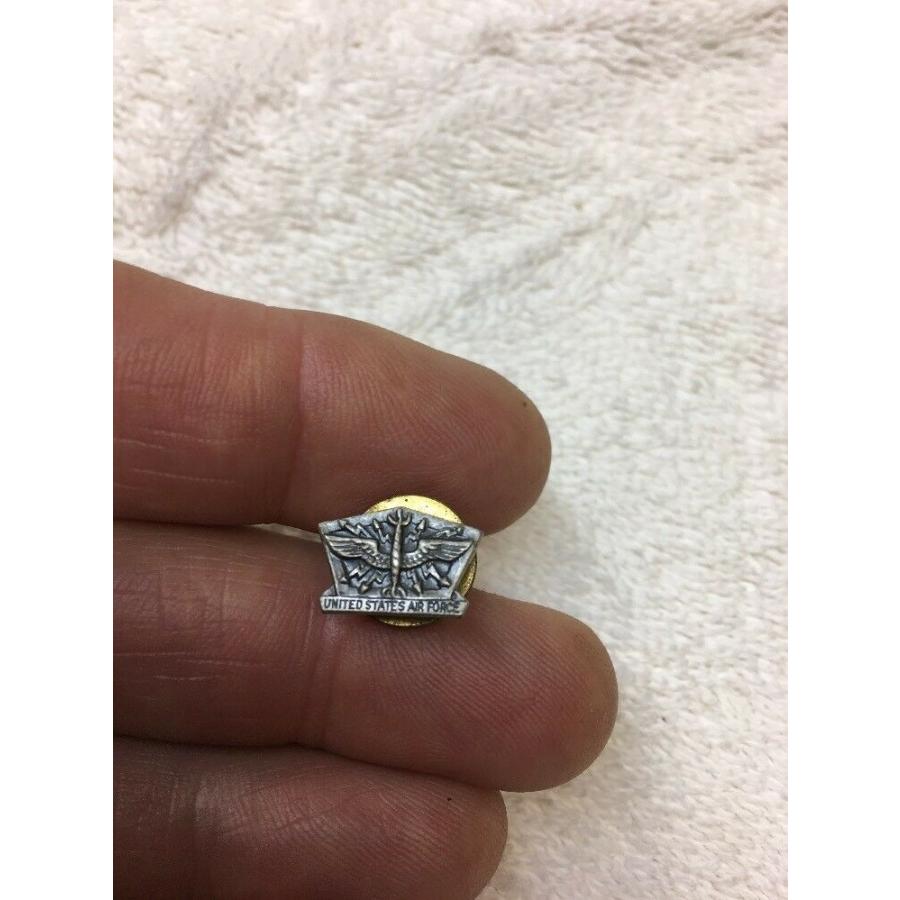ピンバッジ VINTAGE STERLING US AIR FORCE UNITED STATES MILITARY PIN BADGE WINGS