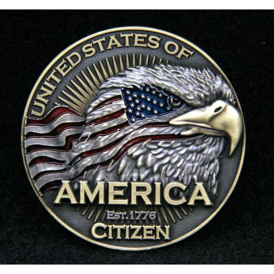 ピンバッジピンバッジ UNITED STATES 0F AMERICA PR0UD NEW CITIZEN C0IN US Citizenship PIN UP