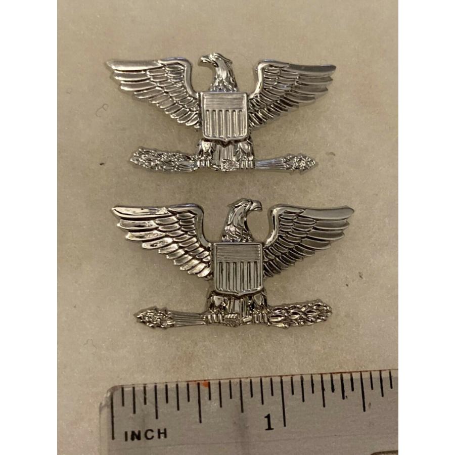 ピンバッジ Authentic US Army USAF Colonel Officer Insignia Lapel Pins 1/20 SILVE