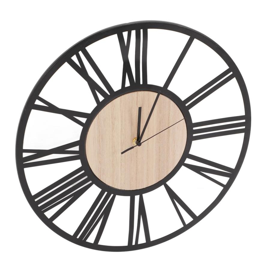 売れ筋ランキングも掲載中！ 掛け時計40cmの壁時計ユニークな木製穀物デザイン円形鉄の壁時計ハング 掛け時計、壁掛け時計