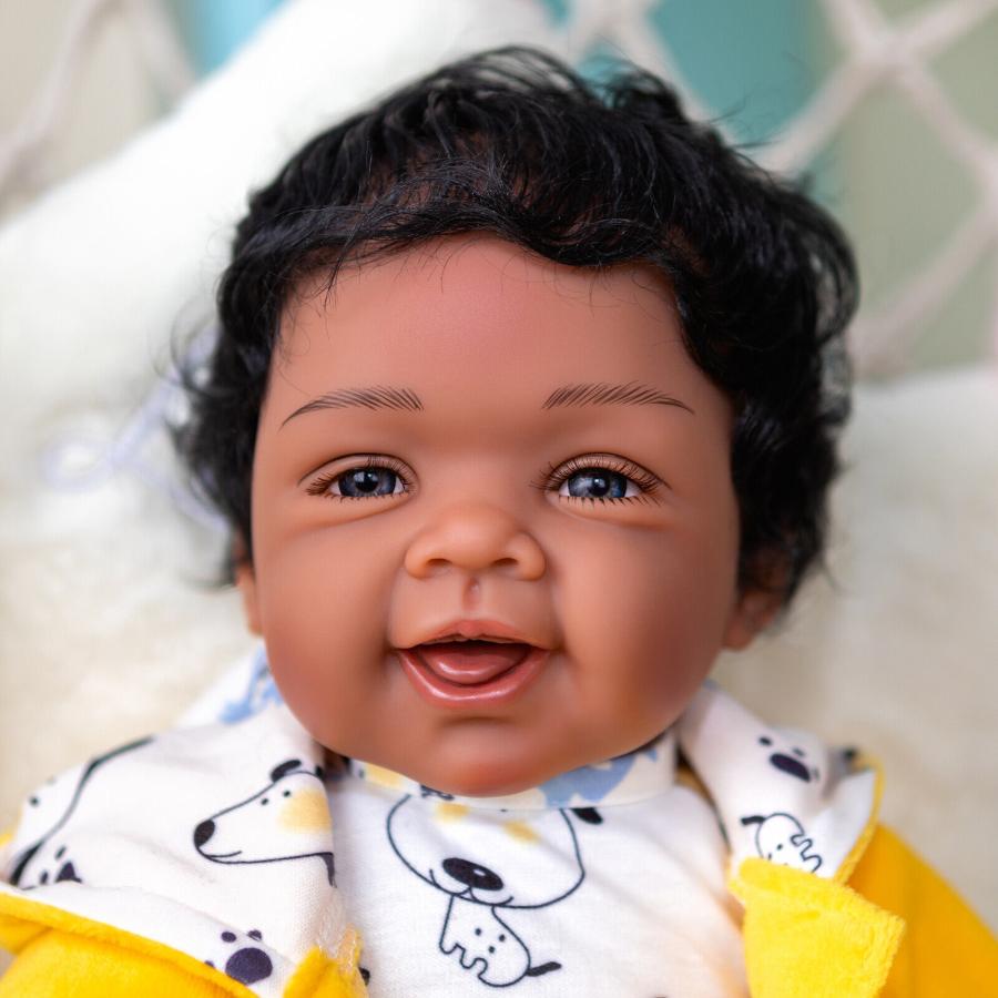 非常に良い リボーンドール22 ´´ Biracial Boys Reborn Baby Doll Black Sil