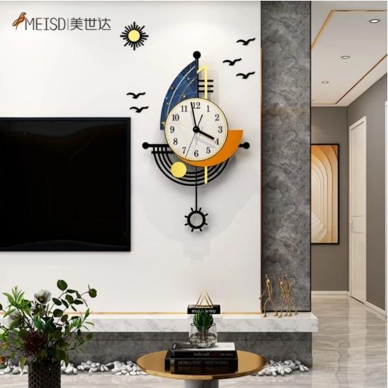 掛け時計 Modern Hanging Wall Clock Boat Design Home Living Room Decoration｜glossy-store｜03