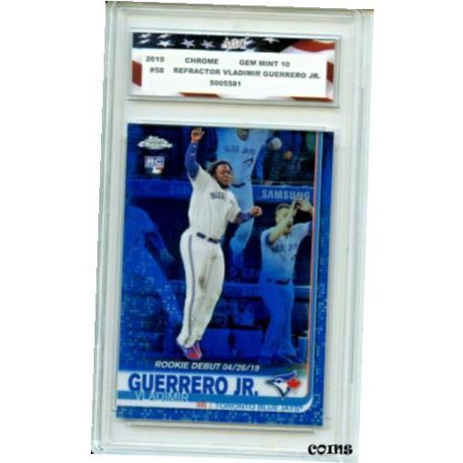 三田 アウトレット 品質保証書付 トレーディングカード 19 Topps Chrome Refractor Blue 58 Vladimir Guerrero セール 在庫限り Dev Visitatlantida Com