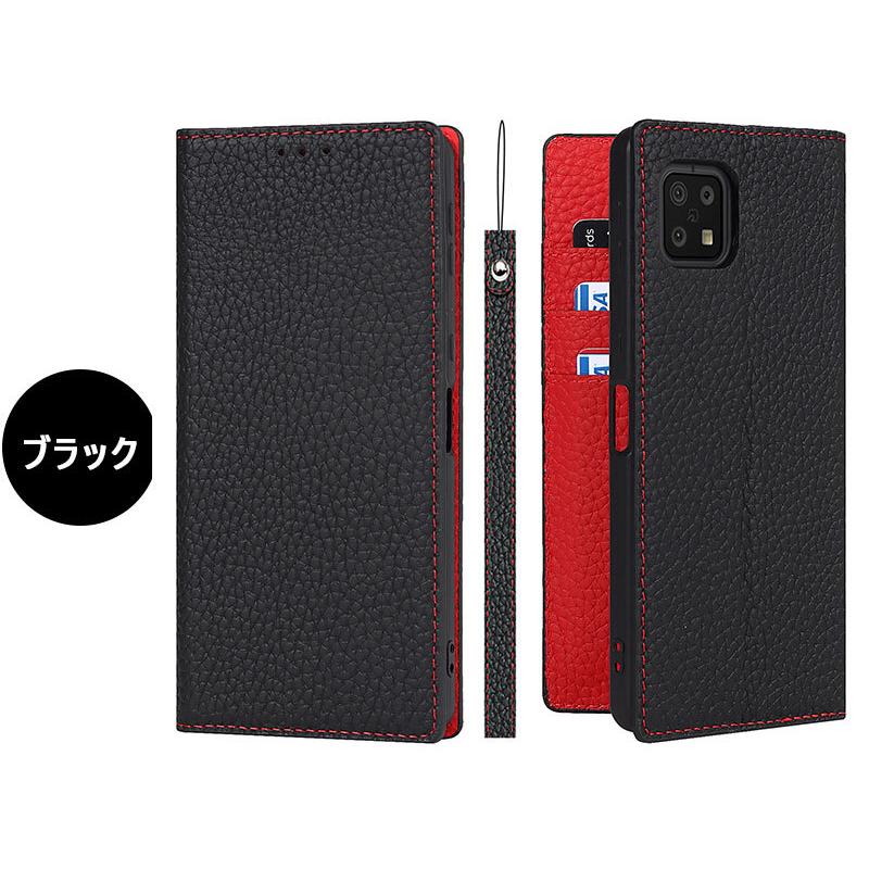 本革 AQUOS sense7 sense6 6s sense4 sense3  ケース 手帳型 wish2 スマホ アクオス センス シンプルスマホ6 牛革 シンプルスマホ5 スマホケース カバー｜glossy｜12