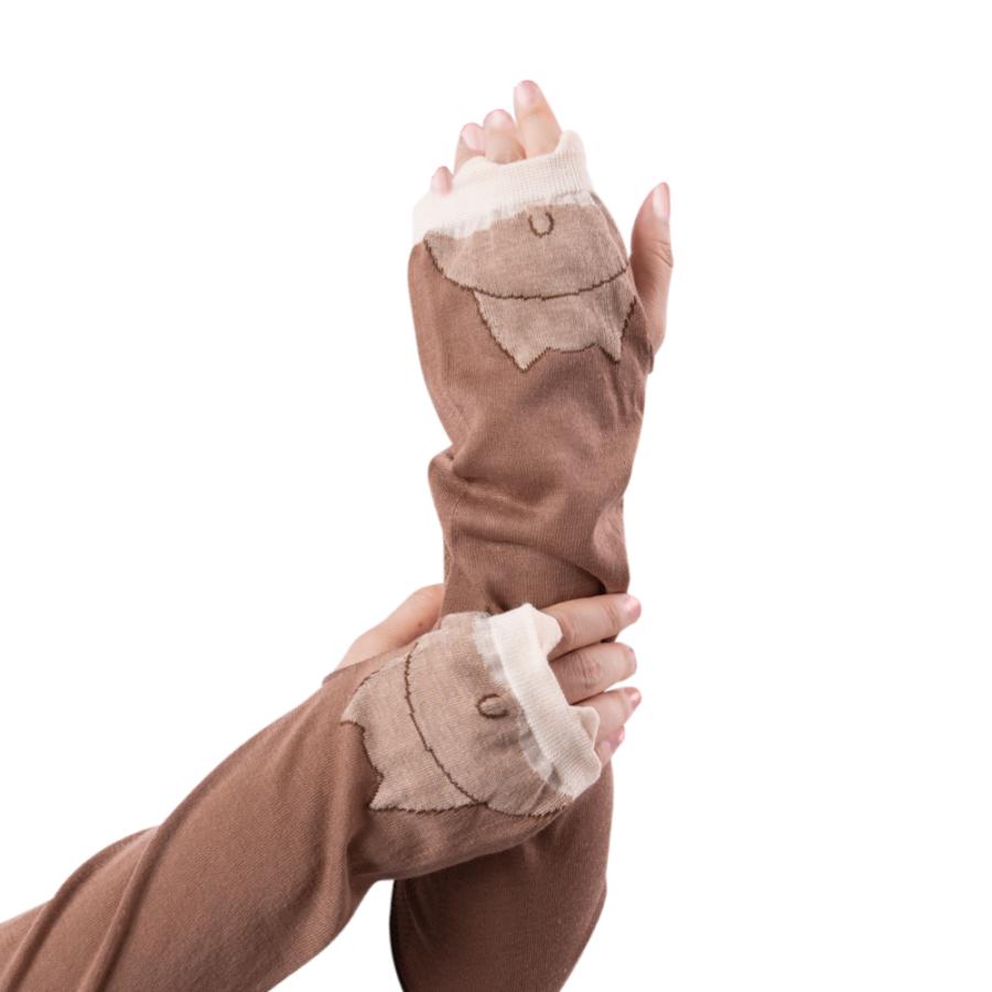 爆買 アームカバー 冷感 uv 手袋 ロング おしゃれ かわいい レディース ネコ クマ ハムスター | ブランド登録なし | 14