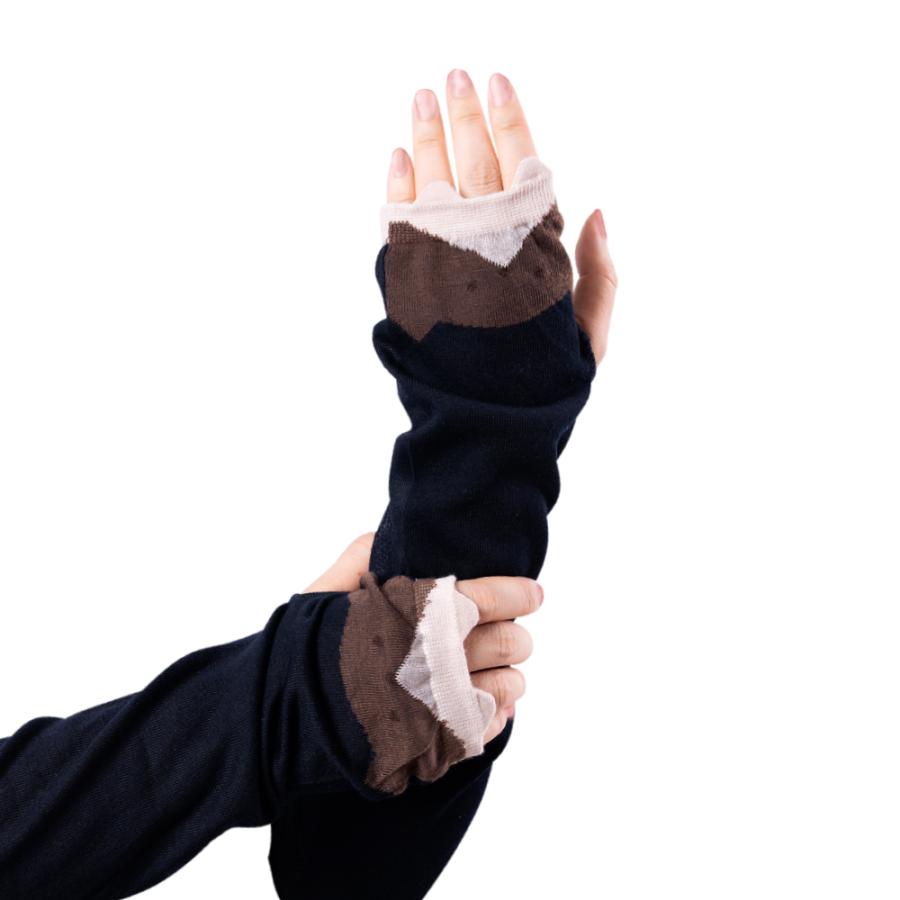 爆買 アームカバー 冷感 uv 手袋 ロング おしゃれ かわいい レディース ネコ クマ ハムスター | ブランド登録なし | 16