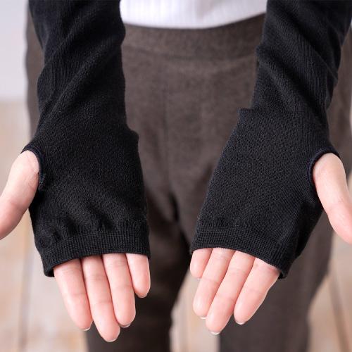 PEANUTS スヌーピー アームカバー uvカット 冷感 ロング UV手袋 指なし