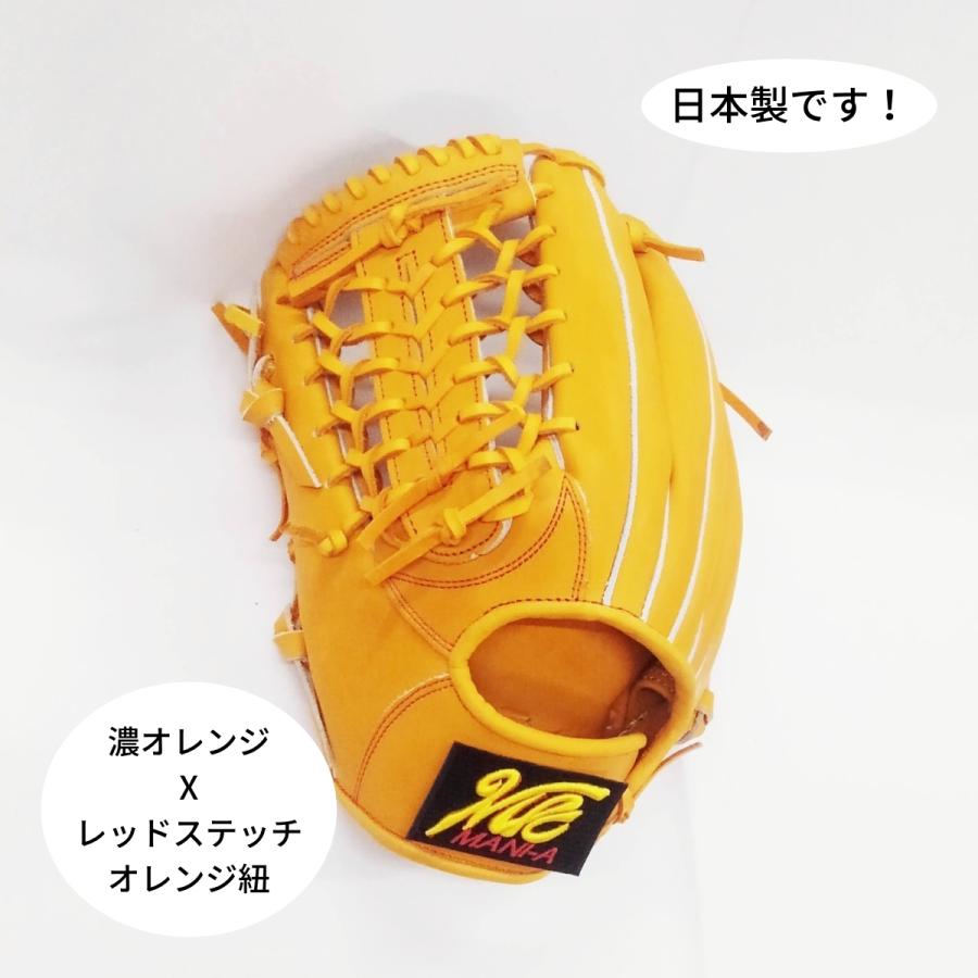 左投げ MANI-A マニア 軟式 ソフト グラブ オールラウンド用 濃