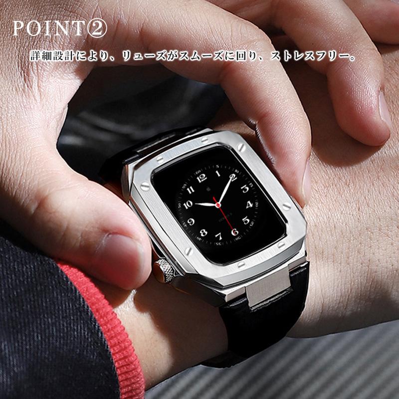 Apple Watch 9 8 7 ケース 45mm バンド ステンレス 高級 44mm Apple Watch 9 8 7 ケース 45mm バンド ステンレス 高級 44mm