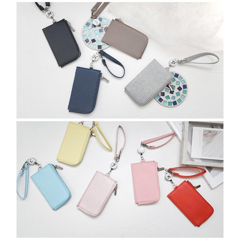 パスケース 定期入れ メンズ 薄型 ファスナー ファスナー付き コイン