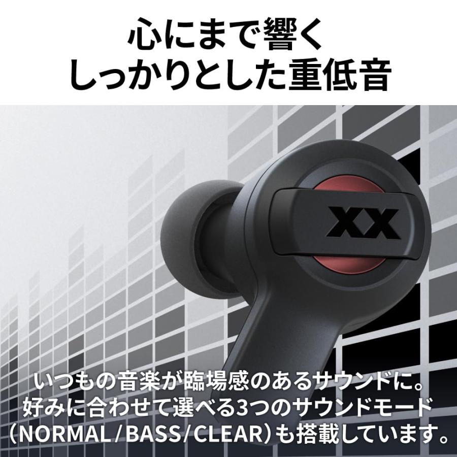JVCケンウッド JVC HA-XC62T-R ワイヤレスイヤホン Bluetooth 重低音 XXシリーズ 本体質量4.4g（片耳）最大24時間再｜gls001｜02