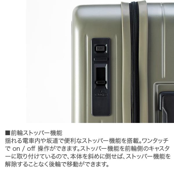 A.L.I アジアラゲージ スーツケース 機内持ち込み フロントオープン 軽量 Pitaflat ストッパー付き 37L キャリーケース キャリーバッグ 3泊 4泊 PIF-8810-18の画像