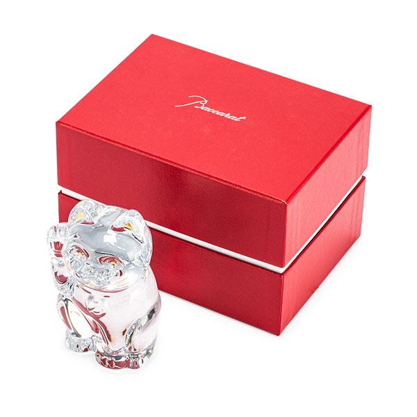 バカラ まねき猫 置物 クリスタル ガラス クリア 2607786 Baccarat CHAT LUCKY CAT