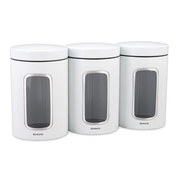 【並行輸入品】 ブラバンシア Brabantia フードストレージ ウィンドウ キャニスター 1.4L 3個セット Food Strage | brabantia | 08
