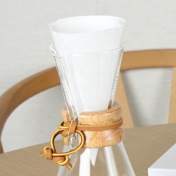 ケメックス Chemex コーヒーメーカー + フィルターペーパー 3カップ用 100枚入 マシンメイド｜glv｜03