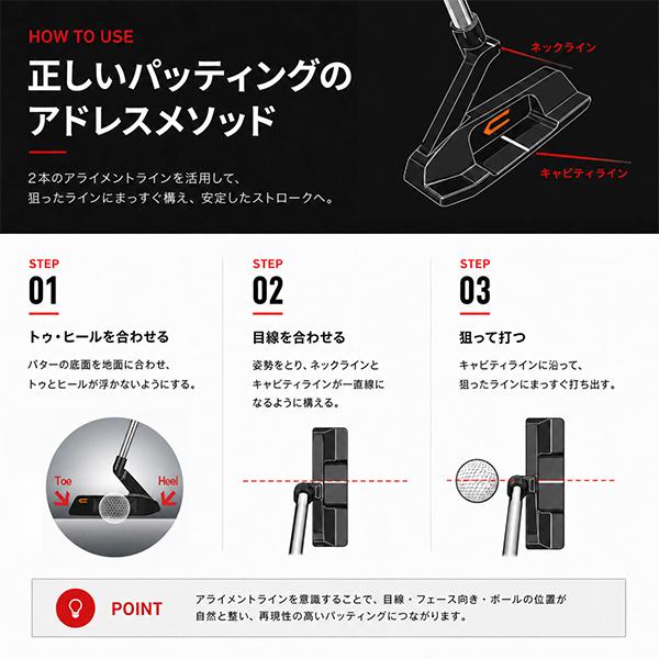 並行輸入品】 Crossputt クロスパット CP-100 ピン型パター センター