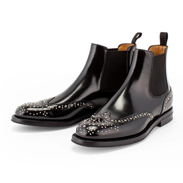 チャーチ Churchs レディース サイドゴアブーツ スタッズ Ketsby MET