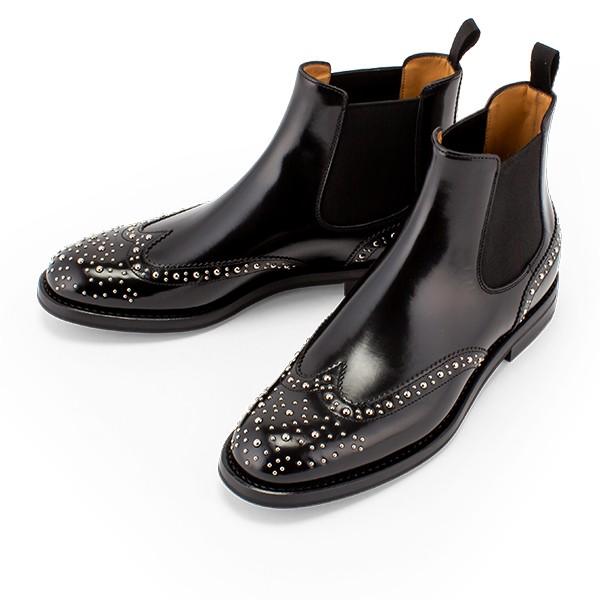 チャーチ Churchs レディース サイドゴアブーツ スタッズ Ketsby MET