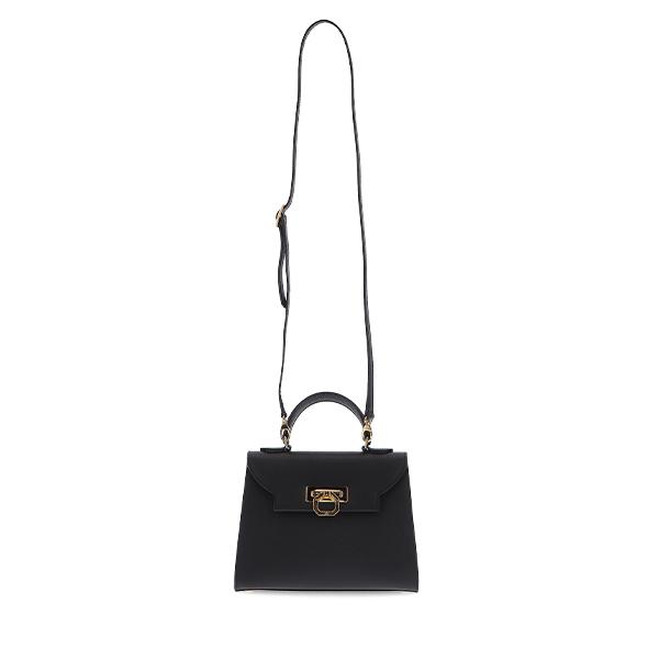 CARBOTTI ローレン ブラックレザーハンドバッグ CARBOTTI（カルボッティ） LOREN ショルダーバッグ クロスボディバッグ