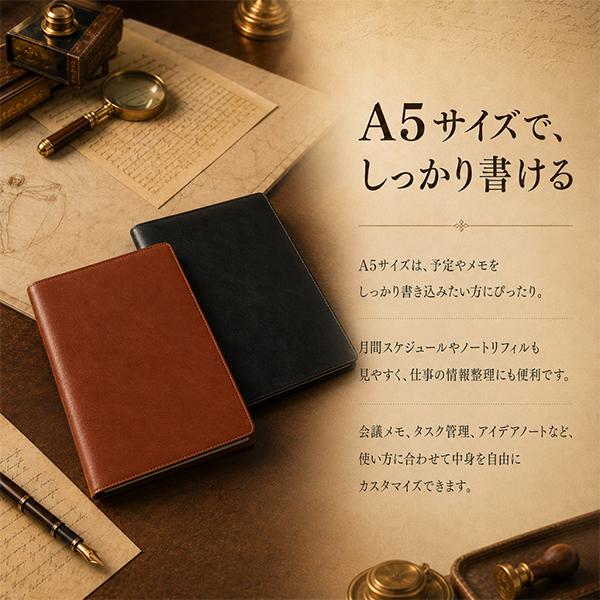 ダ・ヴィンチ Davinci システム手帳 スタンダード スリムA5サイズ