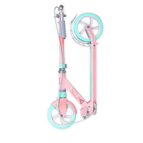Oxelo MID9 折りたたみ式キックボード ホワイト/ピンク