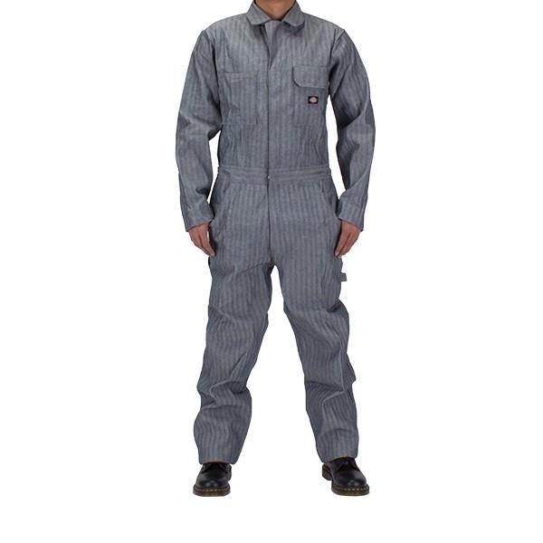 在庫限り ディッキーズ Dickies メンズ カバーオール 48977 Cotton Coverall フィッシャーストライプ Fisher