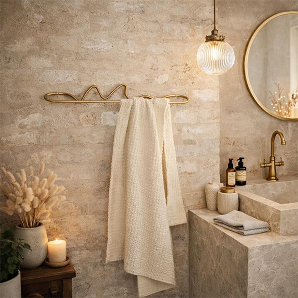 【並行輸入品】 ファームリビング Ferm Living タオルホルダー カーバチュアタオルハンガー 真鍮 |  | 10